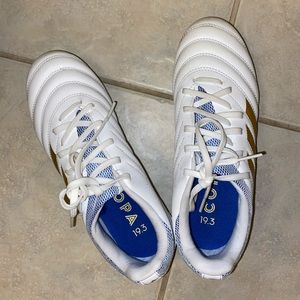 Adidas Copa 19.3 white and gold soccer cleats